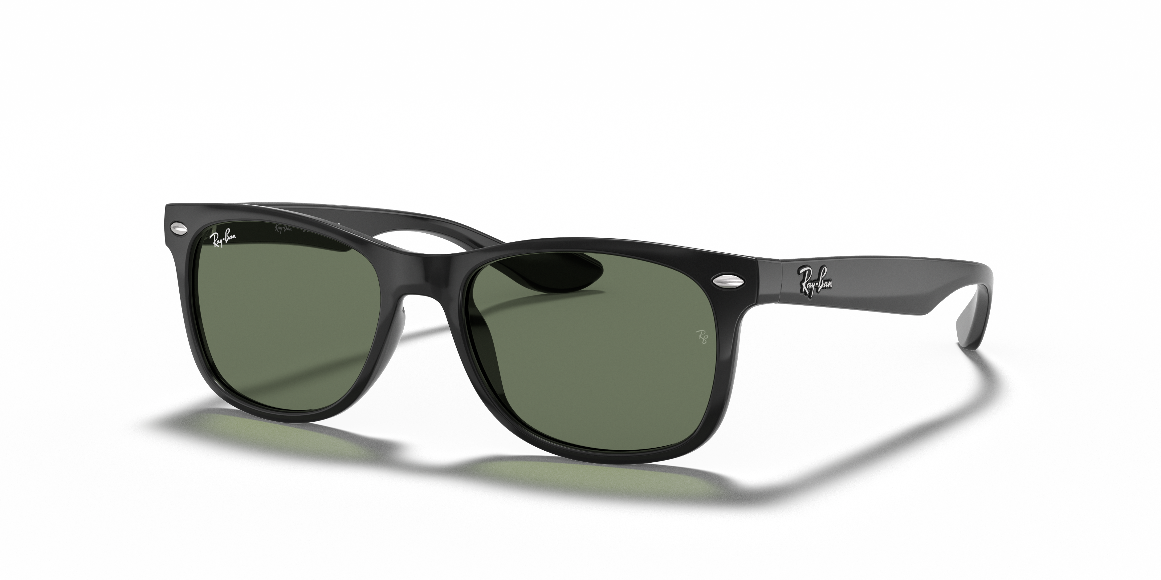 green and black ray bans