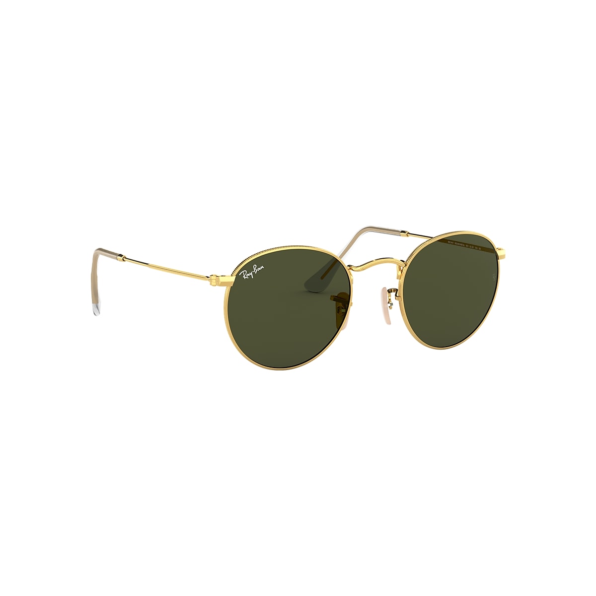 Overvind Dæmon Frost Round Metal Sunglasses in Gold and Green | Ray-Ban®
