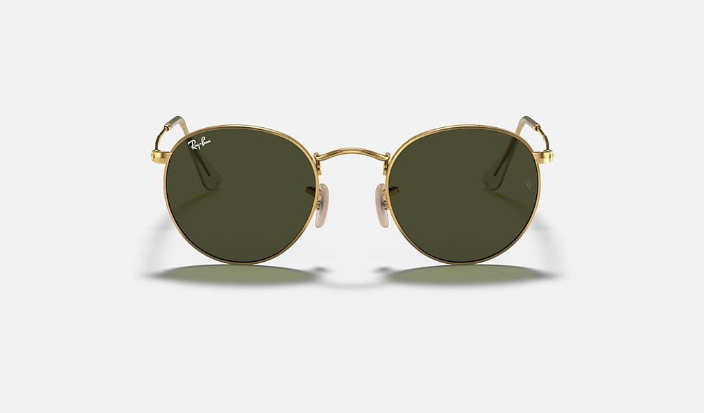 Snooze Sociologie Oneerlijk Round Metal Sunglasses in Gold and Green | Ray-Ban®