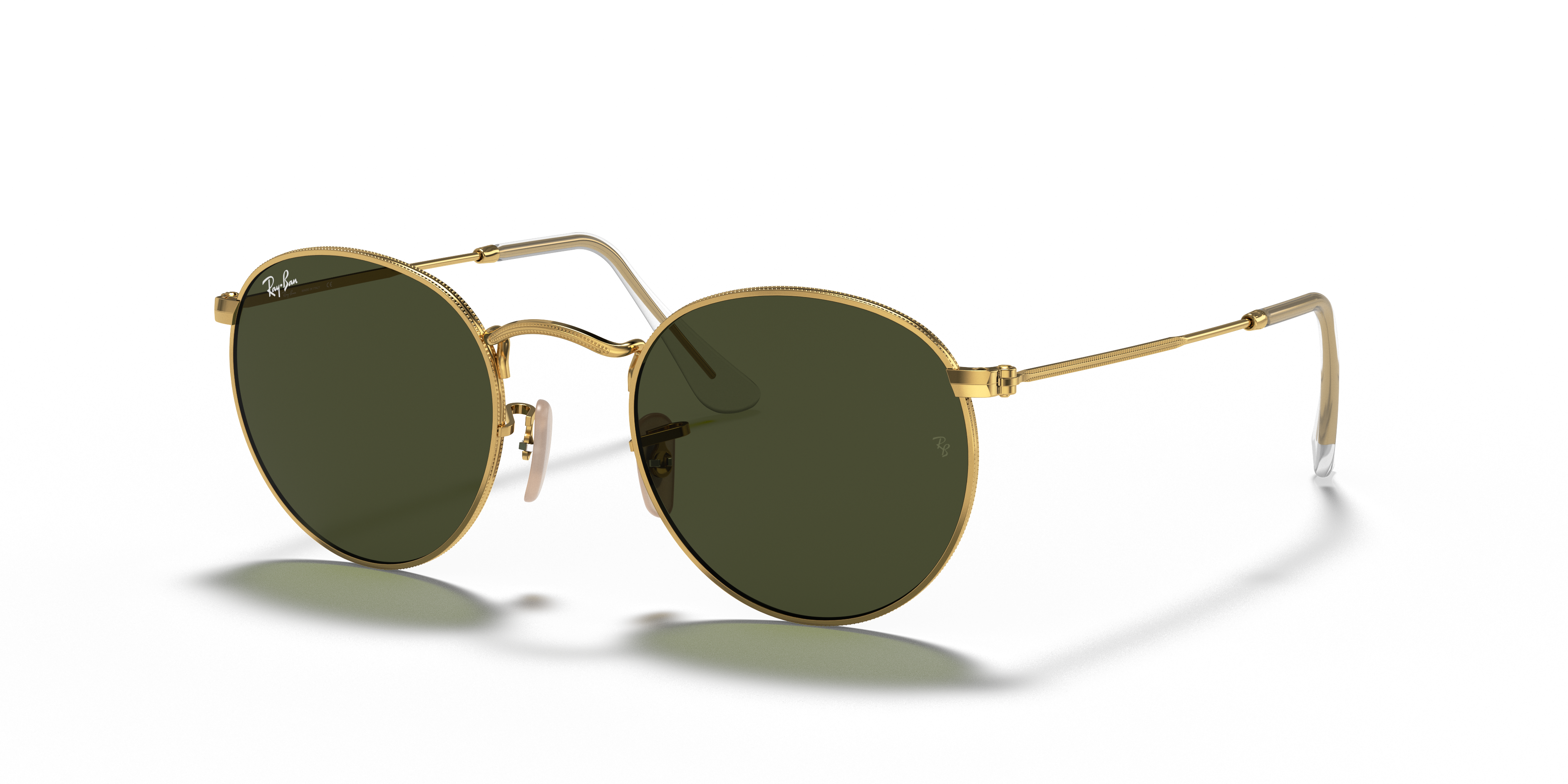 Ray Ban Ronde zonnebril groen-goud casual uitstraling Accessoires Zonnebrillen Ronde zonnebrillen 
