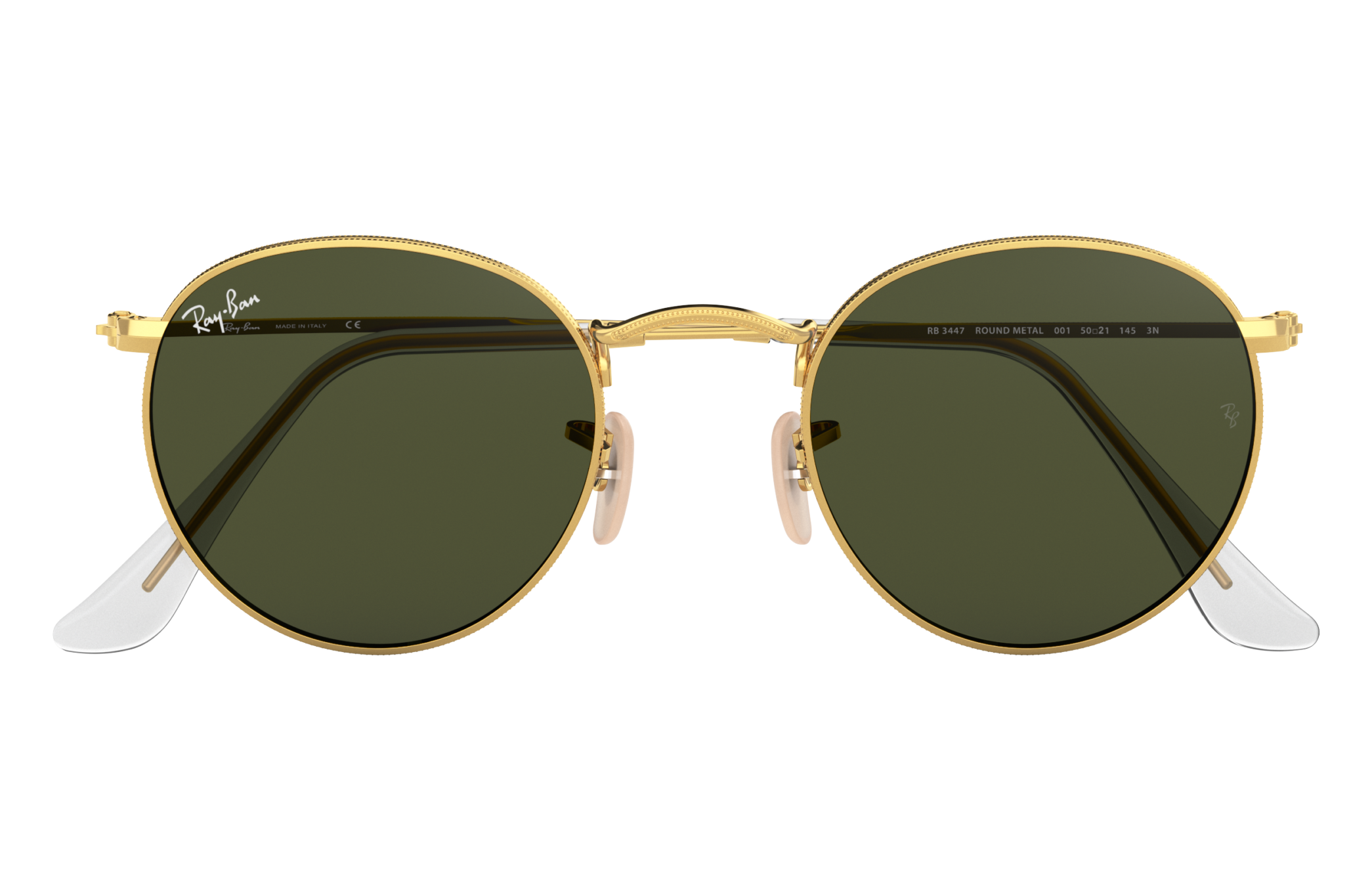 Ray Ban Round Sunglasses gold-colored-green casual look Accessories Sunglasses Round Sunglasses 