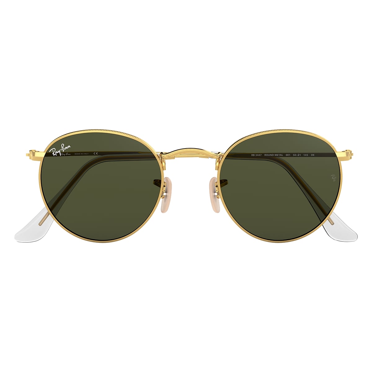 spuiten Buiten Nodig uit ROUND METAL Sunglasses in Gold and Green - RB3447 | Ray-Ban® US