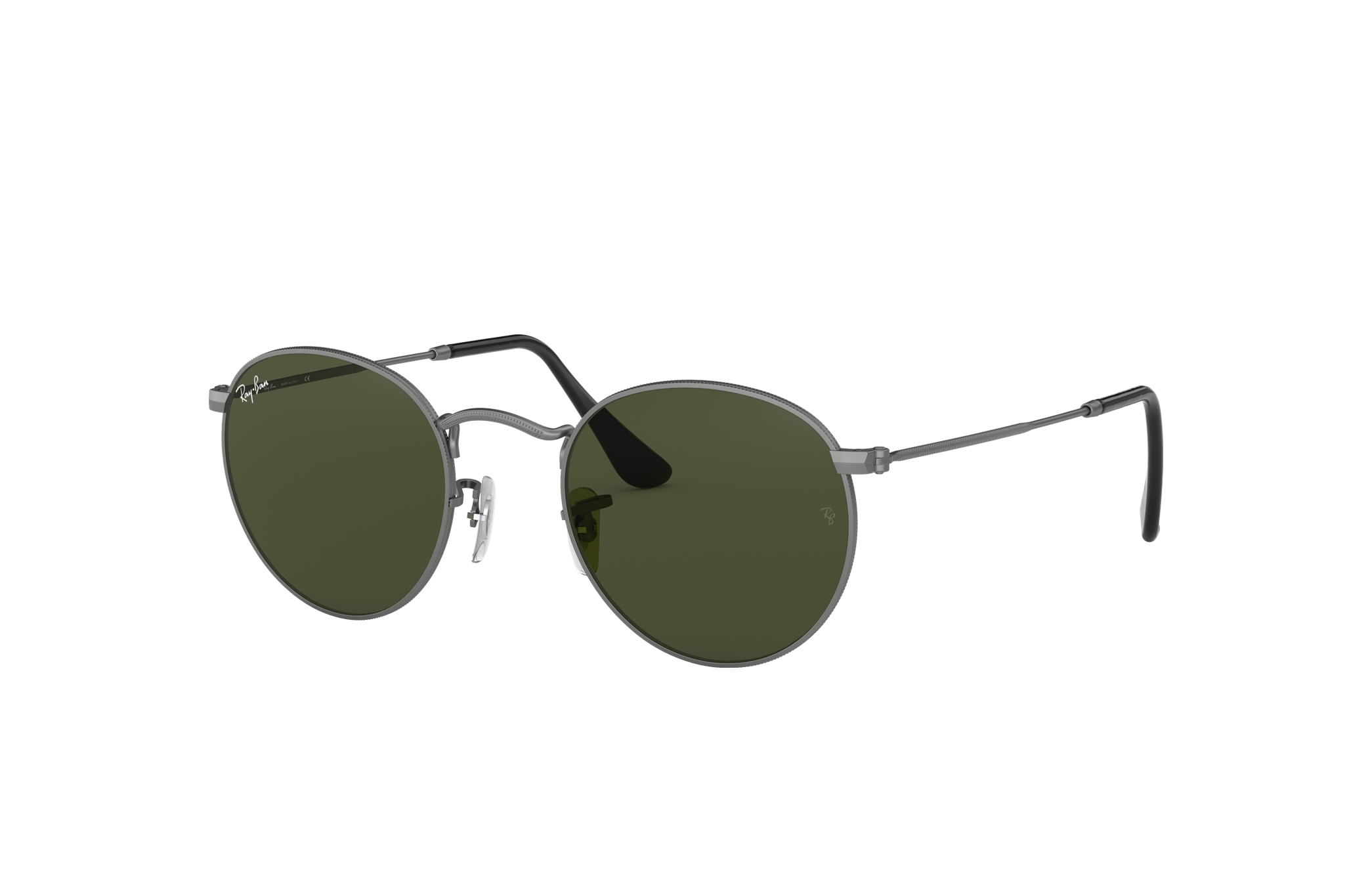 Round Metal Sunglasses in Gunmetal and Green - RB3447 | Ray-Ban® US