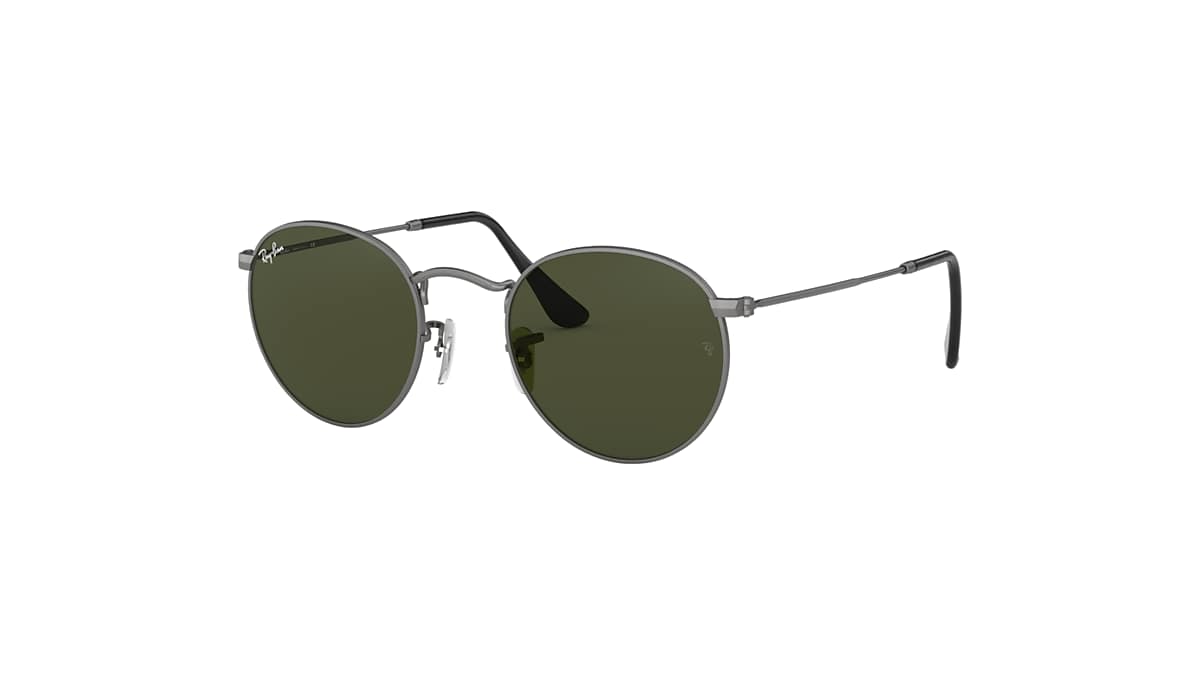 Springe flåde solnedgang Round Metal Sunglasses in Gunmetal and Green - RB3447 | Ray-Ban® US