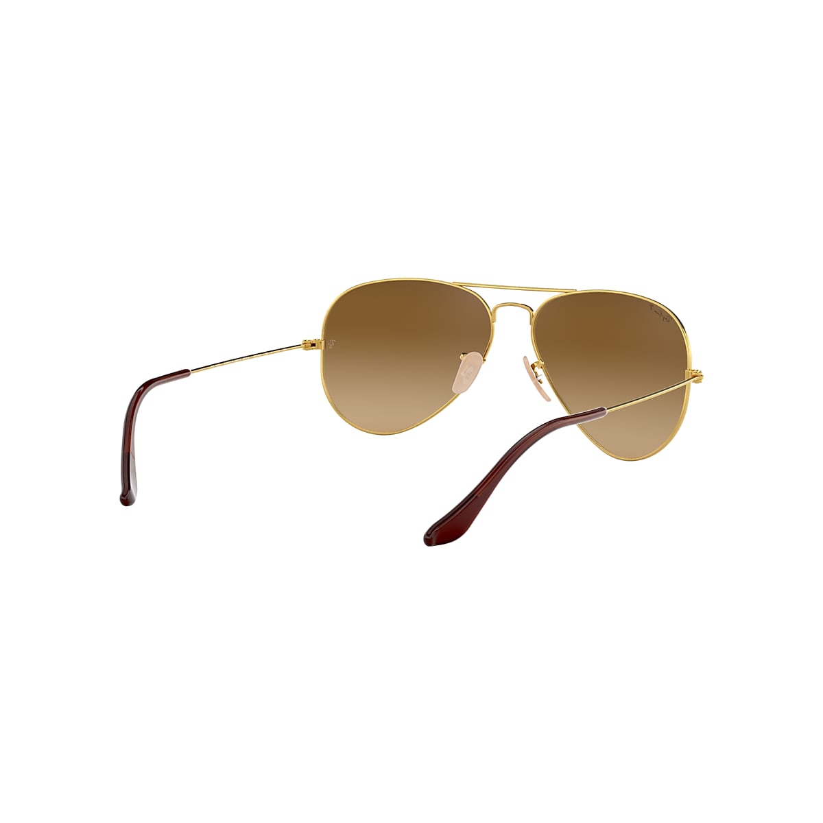 Sunglasses Ray-Ban AVIATOR 58mm RB3025 001/51 Gold Gradient Brown Clea –  Shade Review Store
