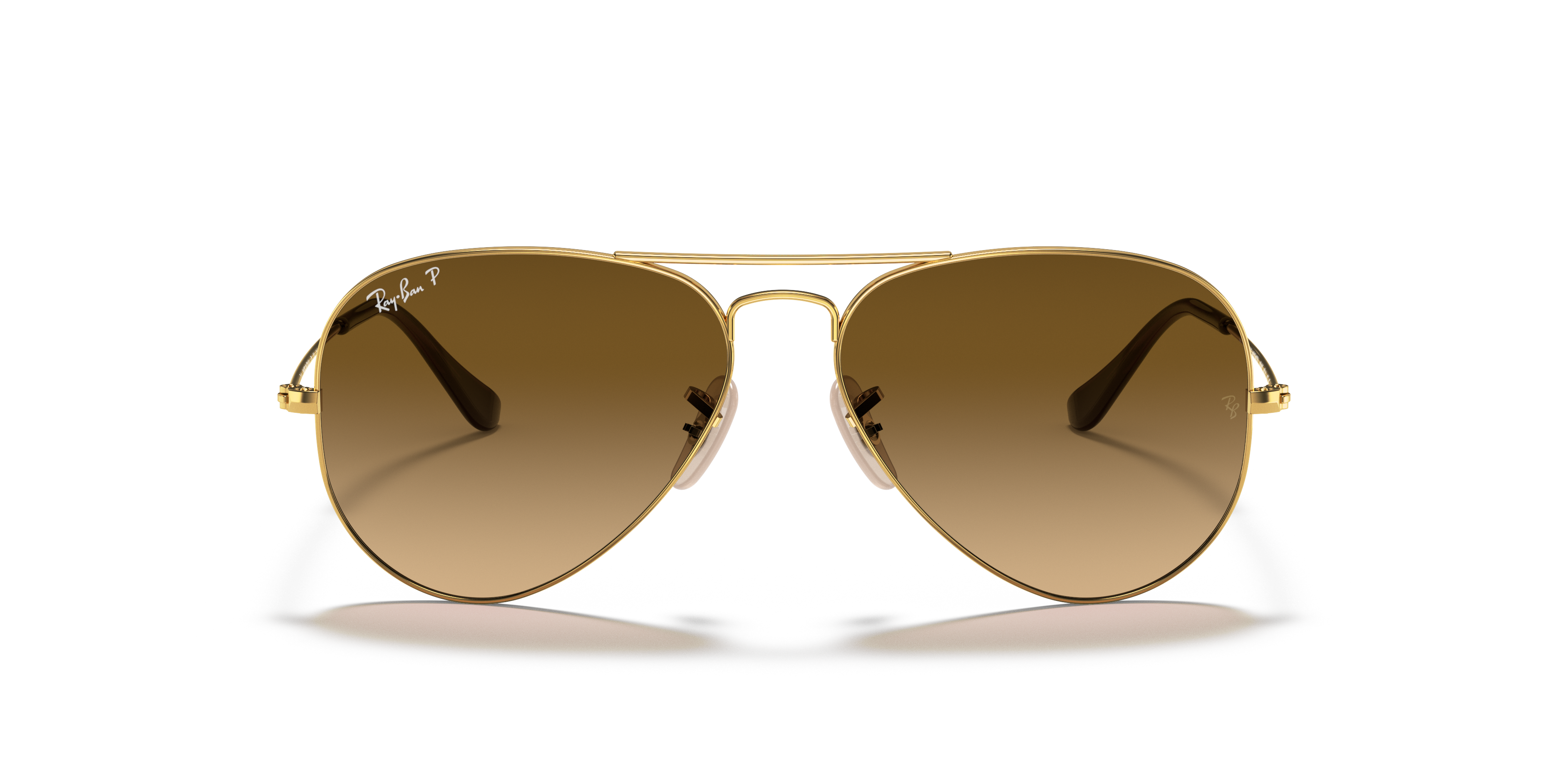 ray ban aviator polarized gold brown