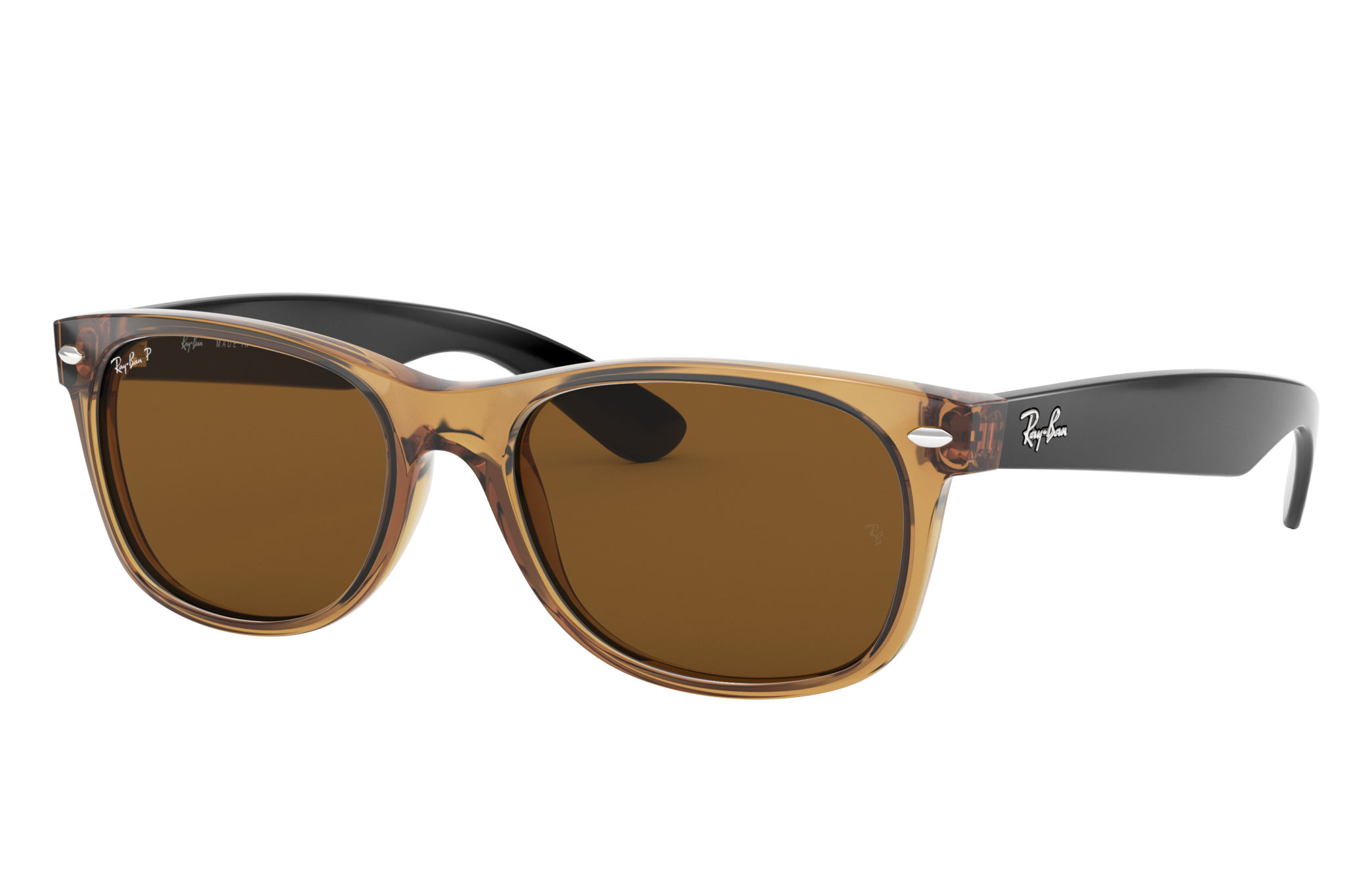 New Wayfarer Bicolor Sunglasses in Honey and Brown | Ray-Ban®