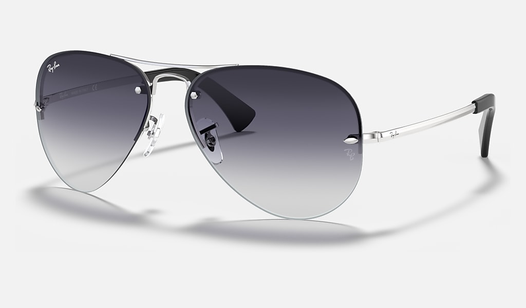 Ray-Ban 3449 Sunglasses, Mens, Silver/Gray Product Image