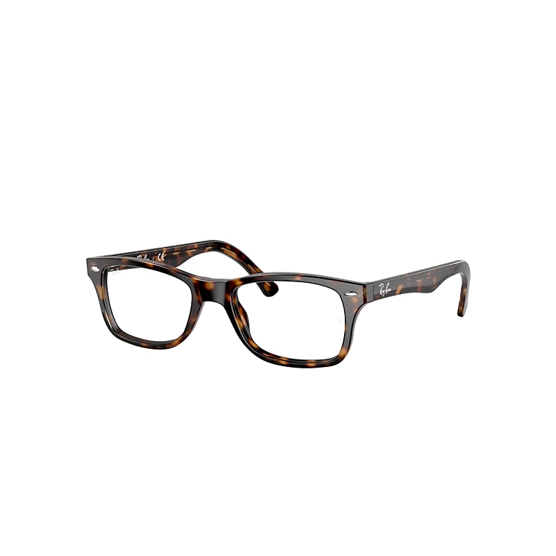 Ray-Ban Rb5228 Optics Eyeglasses Dark Havana Frame Clear Lenses 53-17