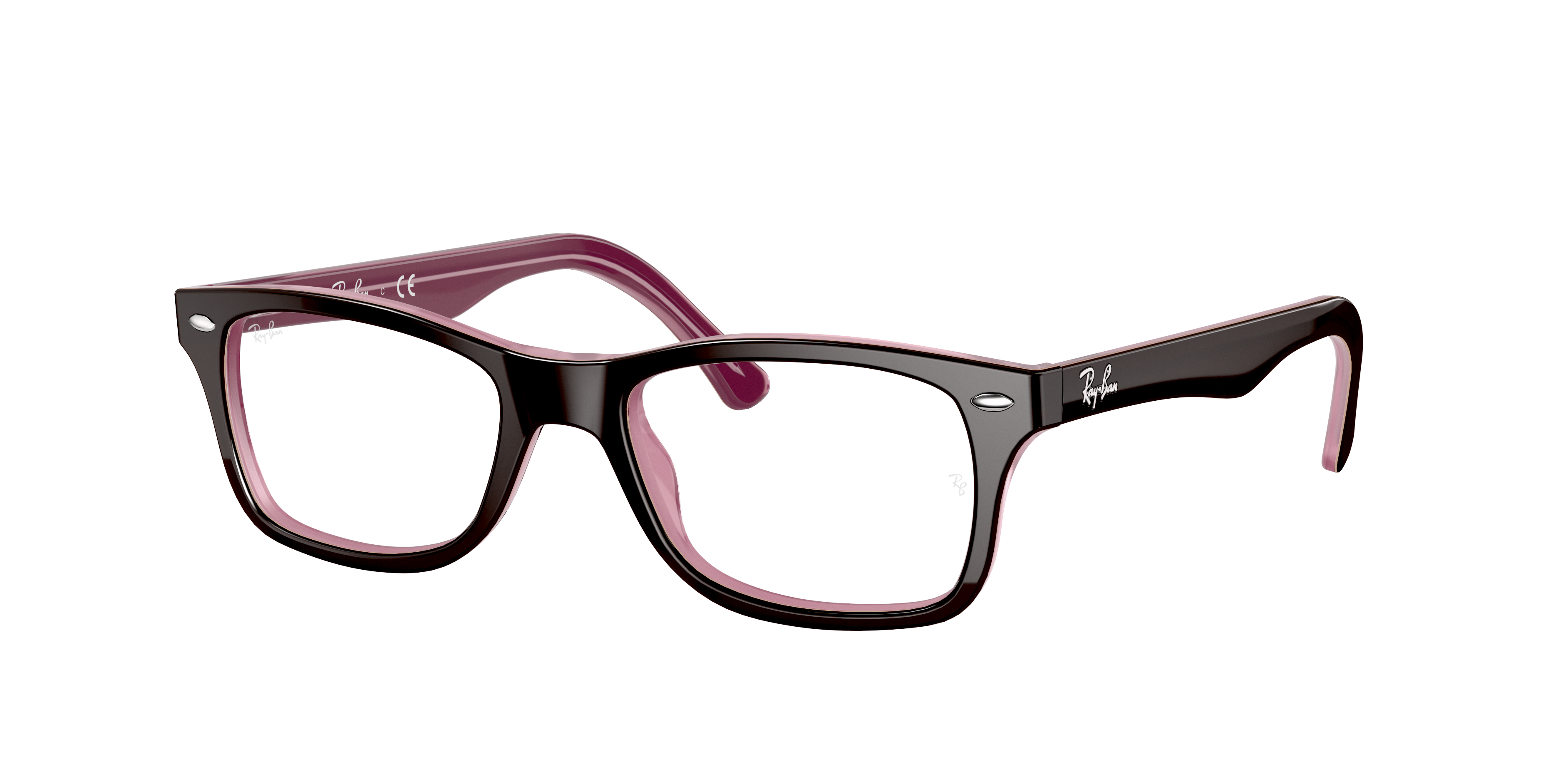 ray ban glasses pink inside