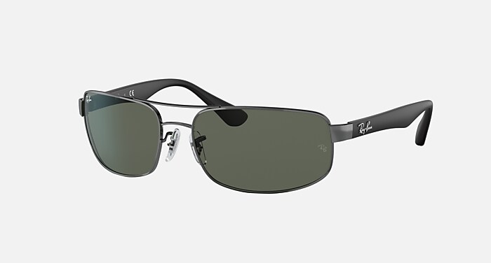 RB3386 Sunglasses in Gunmetal and G-15 Green Polarized - RB3386