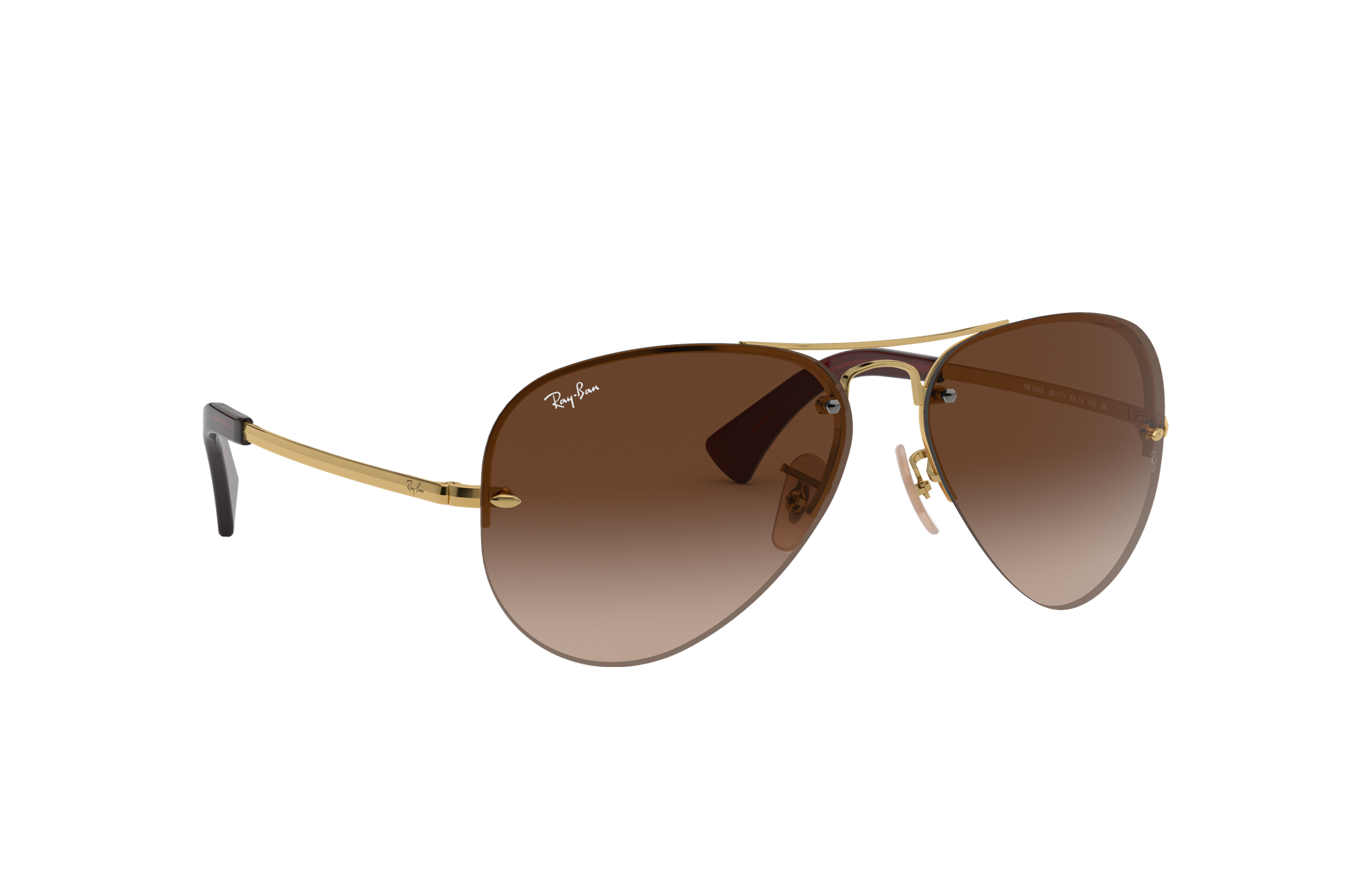 - Save 6% Womens Mens Accessories Mens Sunglasses Ray-Ban Rb3449 Sunglasses Frame Brown Lenses in Gold Metallic 