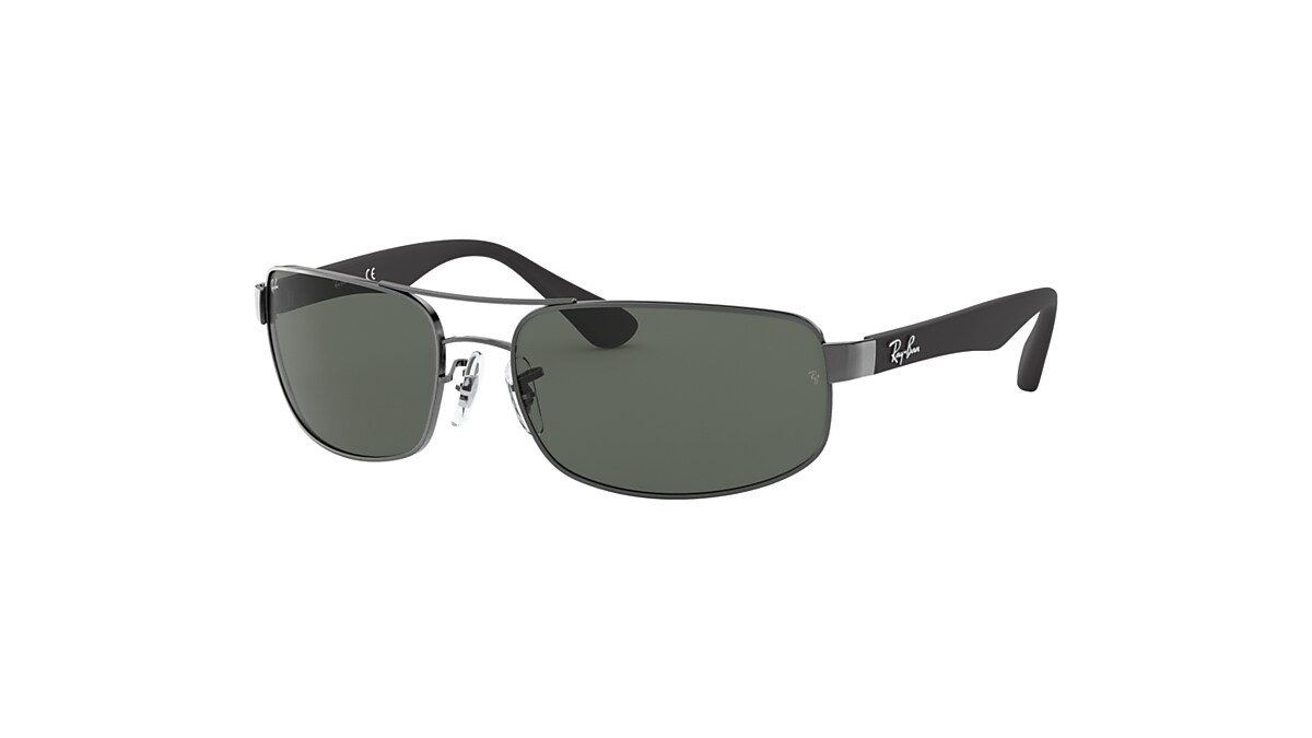 Ray Ban Sunglasses Man Rb3445 Black Frame Green Lenses 64 17