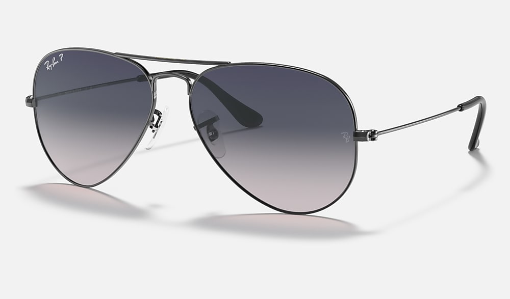 uitzending Stout maatschappij AVIATOR GRADIENT Sunglasses in Gunmetal and Blue/Grey - RB3025 | Ray-Ban® US