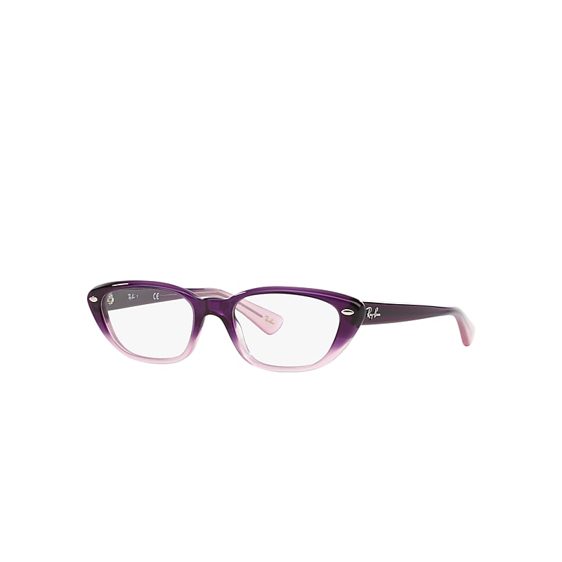 Ray Ban Rb5242 Eyeglasses Violet Frame Clear Lenses 53-18 In Violet