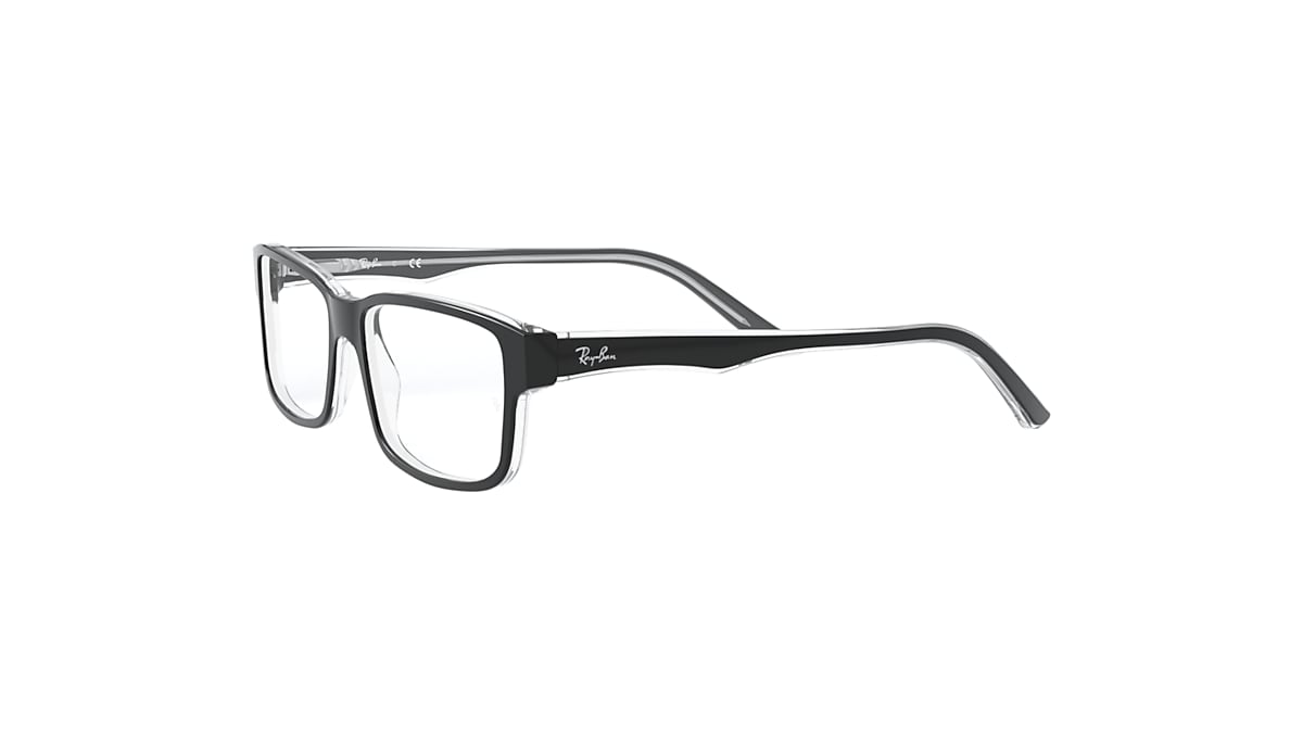 Rb5245 Optics Eyeglasses with Black On Transparent Frame | Ray-Ban®