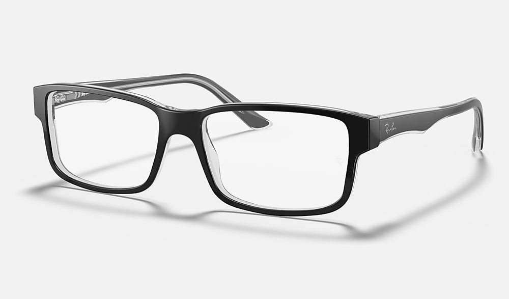 Rb5245 Optics Eyeglasses with Black On Transparent Frame | Ray-Ban®