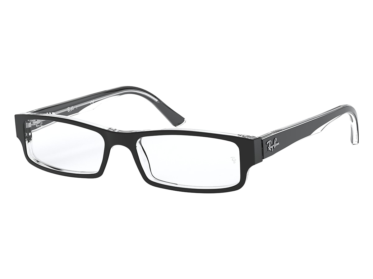 Rb5246 Optics Eyeglasses with Black On Transparent Frame | Ray-Ban®