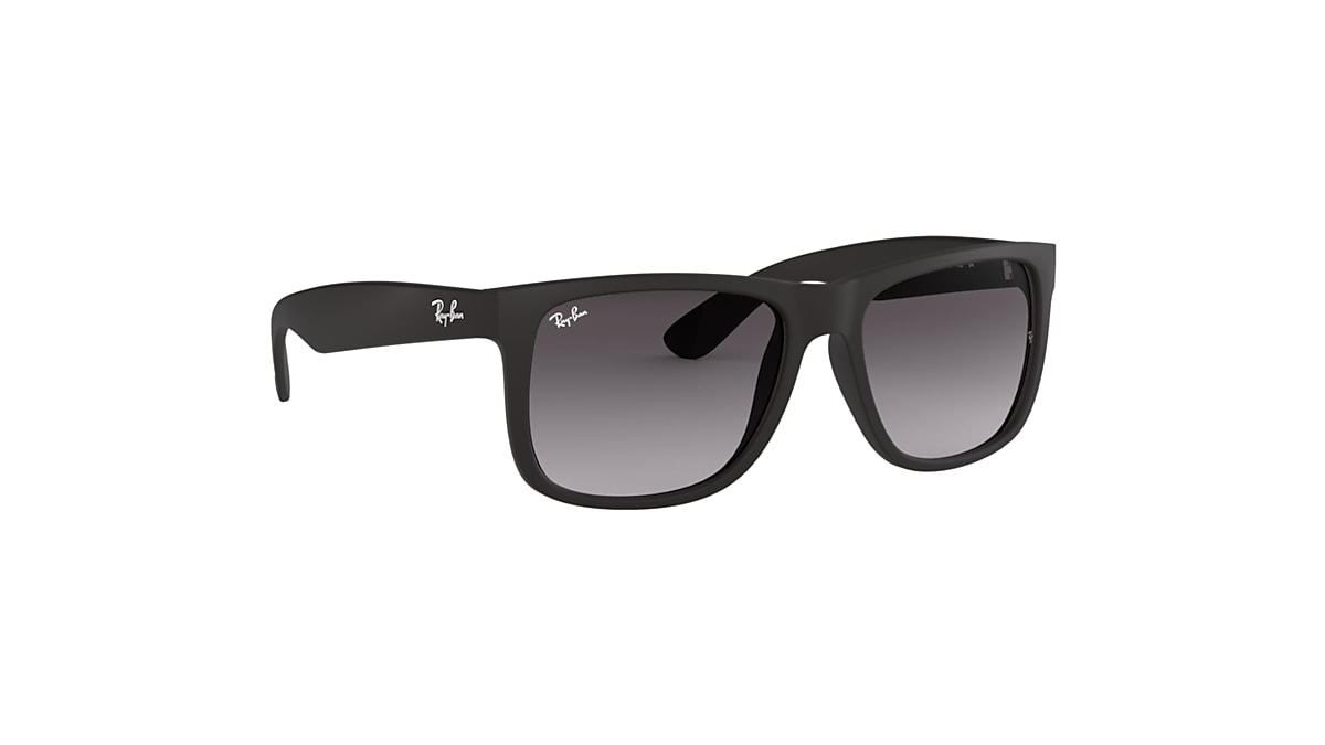 Hoeveelheid van Doodt verlies Justin Classic Sunglasses in Black and Dark Grey | Ray-Ban®