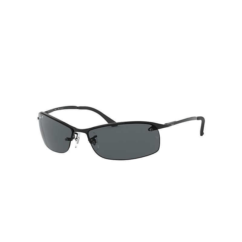 Ray-Ban Rb3183 Sunglasses Black Frame Grey Lenses Polarized 63-15