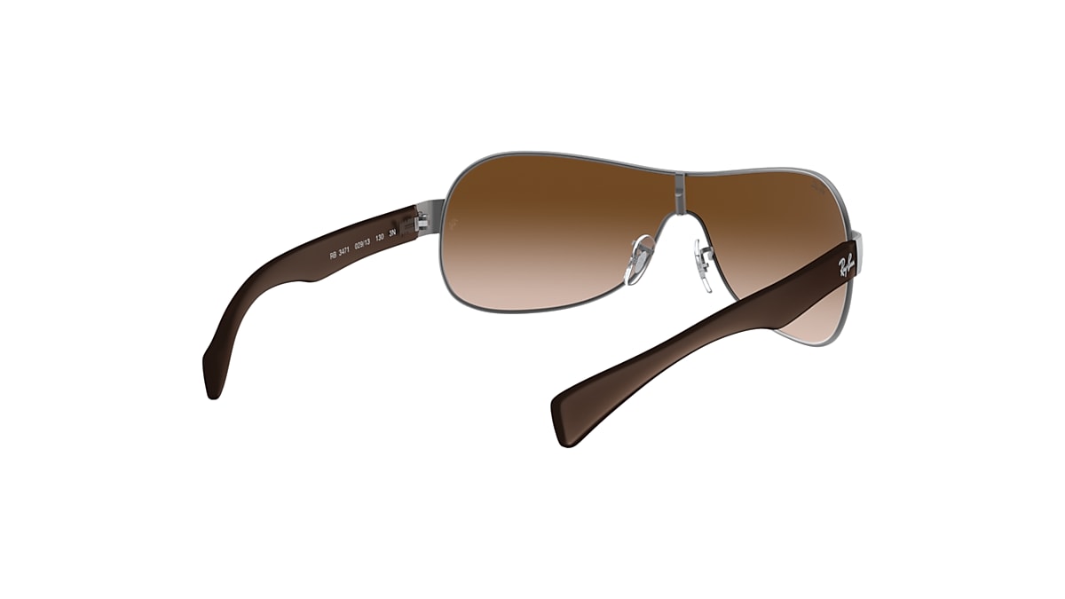 RB3471 Sunglasses in Gunmetal and Brown Gradient Dark Brown