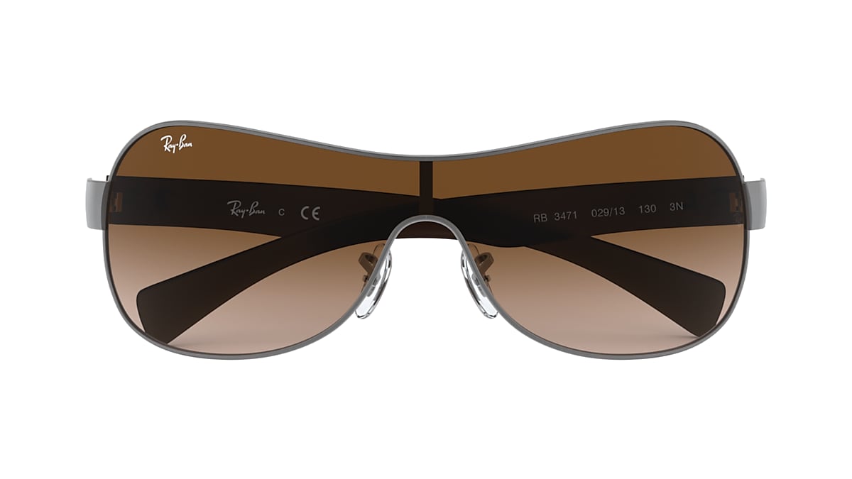 eri☻ NEW Ray Ban Matte Gunmetal GRADIENT Brown lens Sunglass