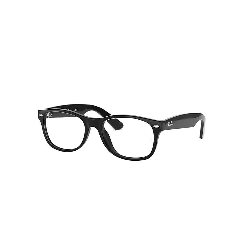 Ray-Ban New Wayfarer Optics Eyeglasses Black Frame Clear Lenses 52-18