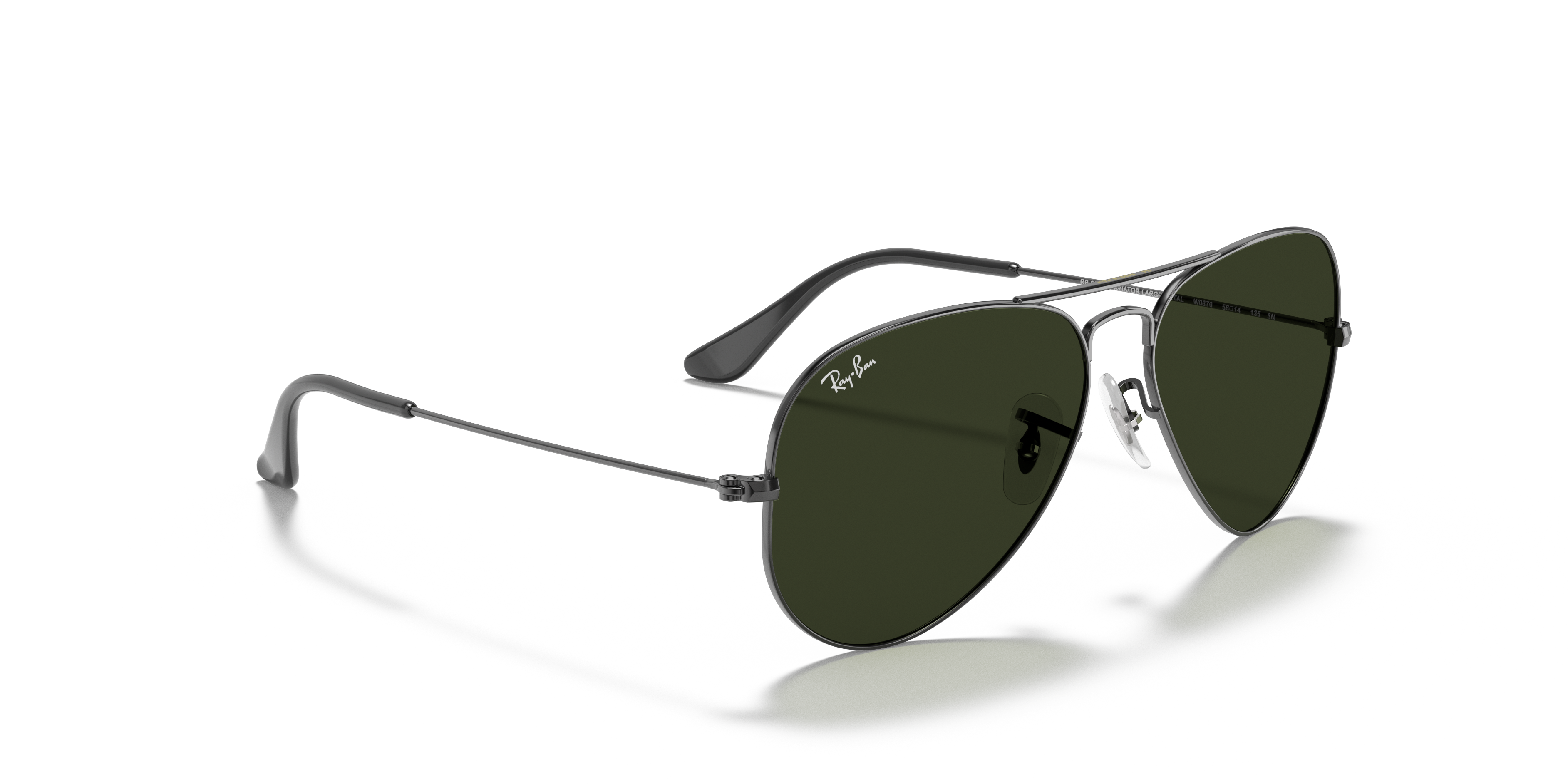 Aviator Classic Sunglasses in Gunmetal and Green | Ray-Ban®