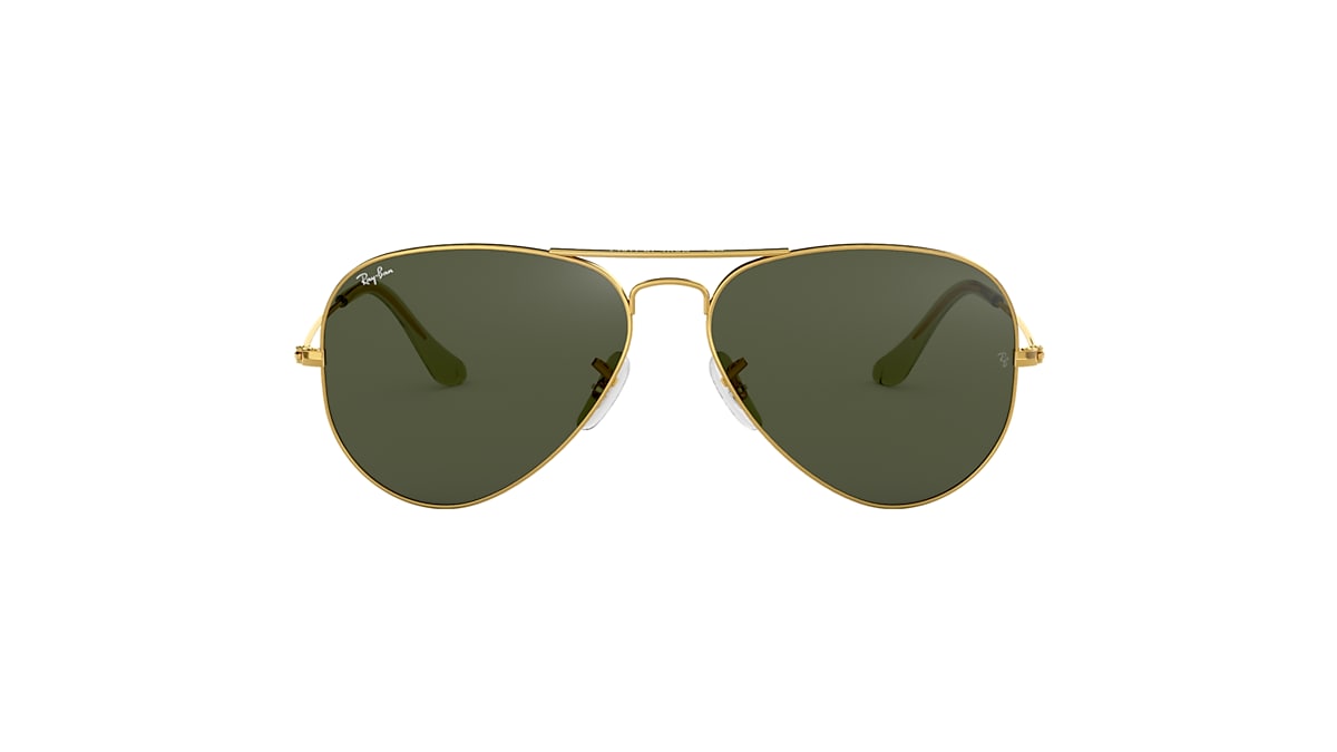 Aviator Classic Sunglasses in Gold and Green | Ray-Ban®