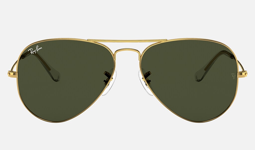 משקפי שמש RAY-BAN מסגרת טייסים בצבע זהב