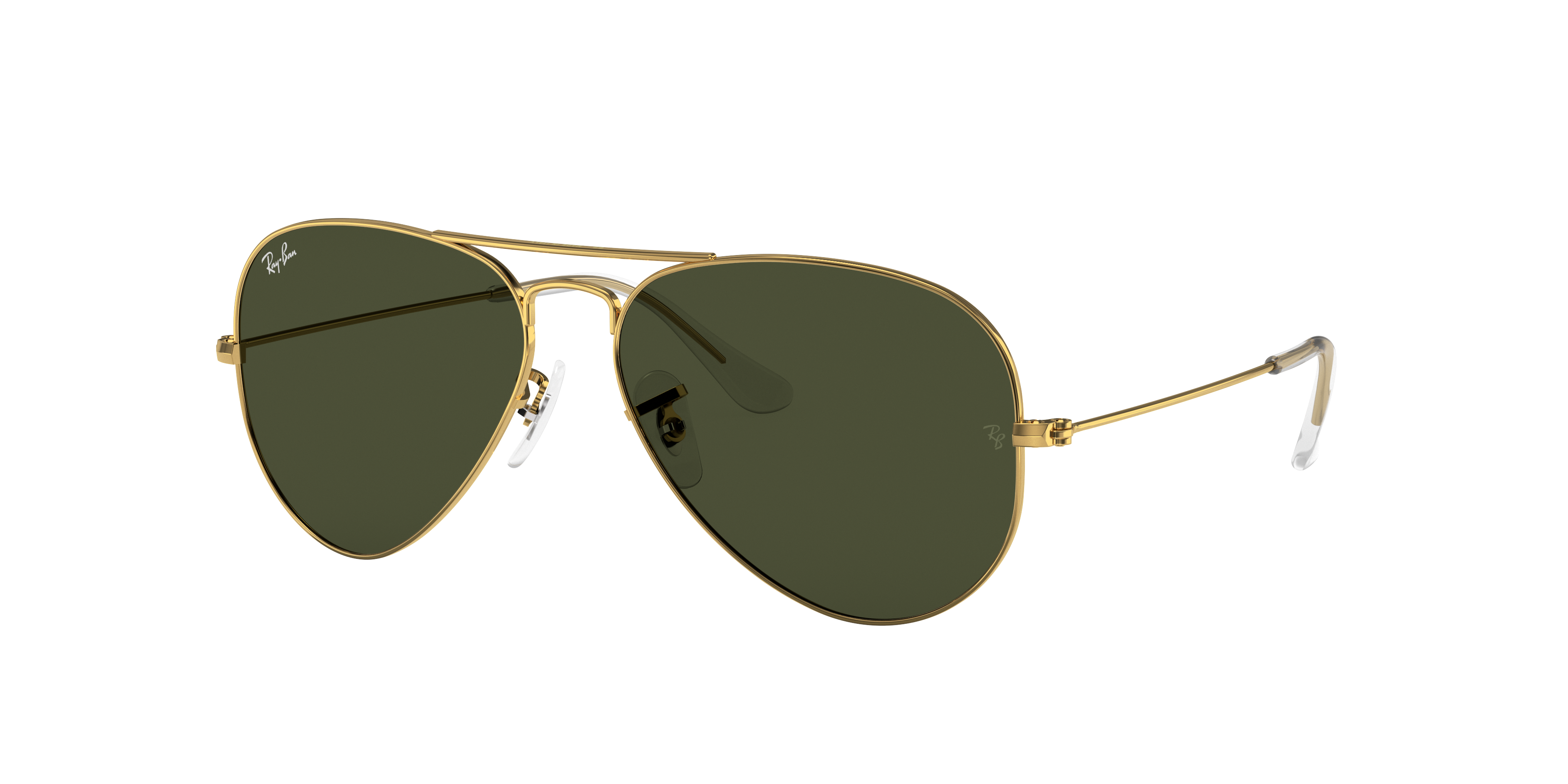 Alcatraz Island efficiëntie Leeds Aviator Classic Sunglasses in Gold and Green | Ray-Ban®