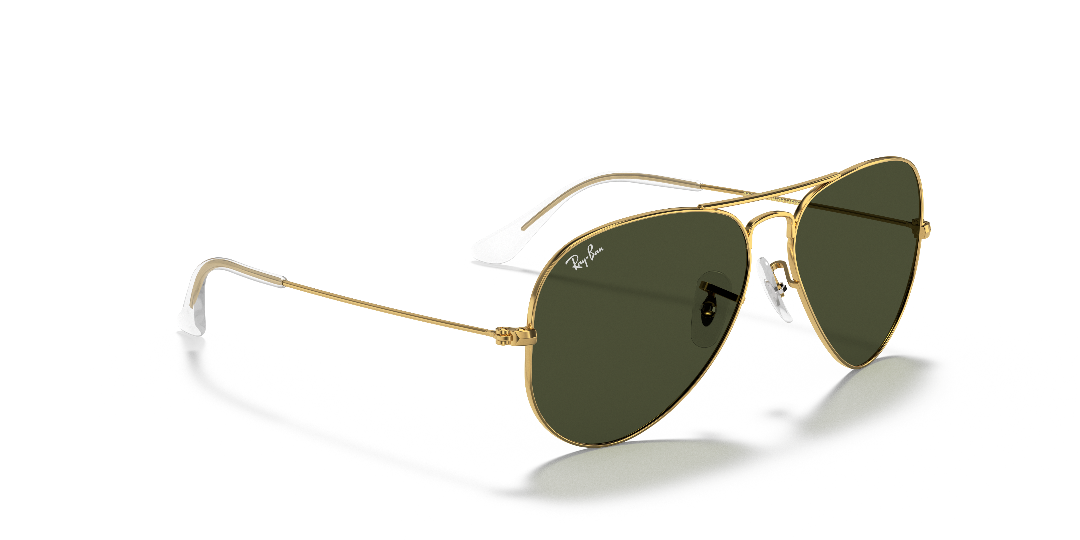 Aviator Classic Sunglasses in Gold and Green | Ray-Ban®