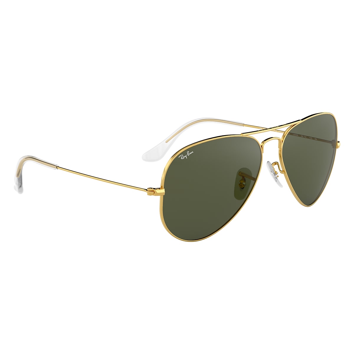 how to use Mona Lisa lawn Aviator Classic Sunglasses in Gold and Green | Ray-Ban®