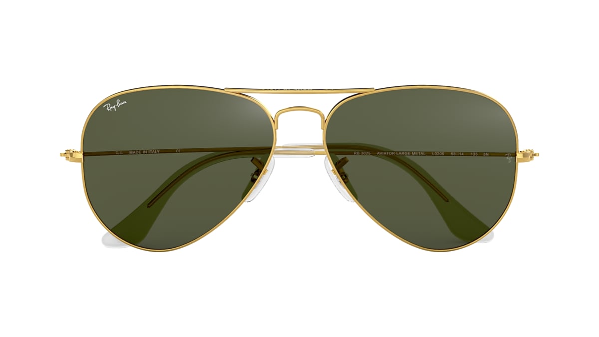 Aviator Classic Sunglasses in Gold Green |