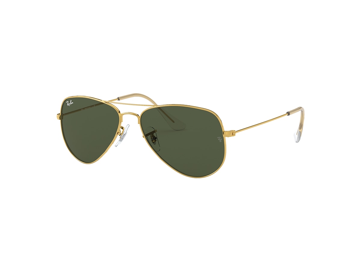 AVIATOR EXTRA SMALL Sunglasses in Gold and Green - RB3044