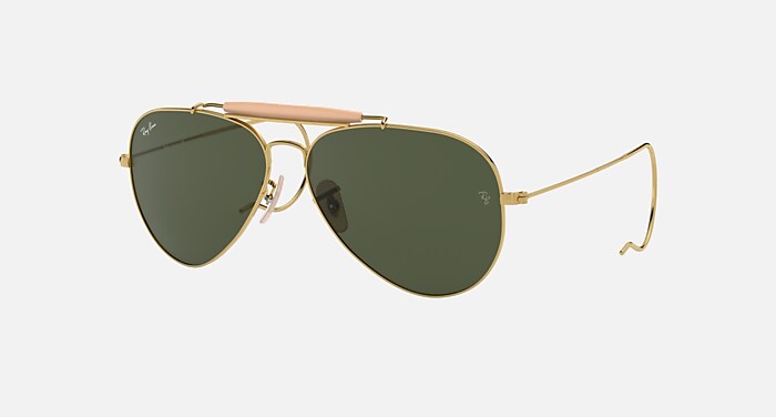 AVIATOR CLASSIC Sunglasses in Gold and Green - RB3025 | Ray-Ban®