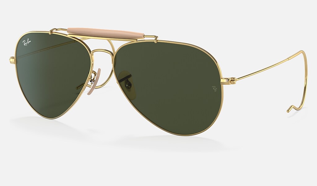 Outdoorsman Sunglasses in Gold and Green - RB3030 | Ray-Ban® US