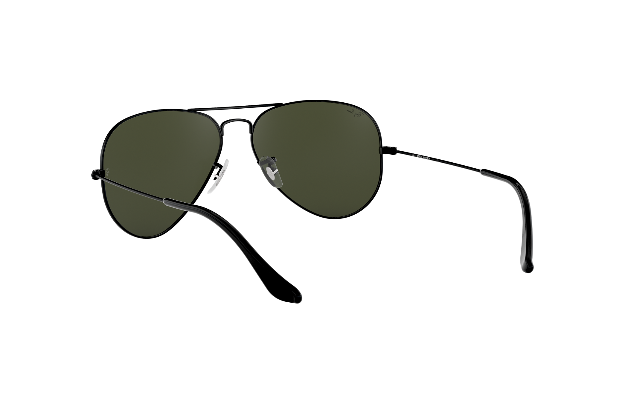 Ray Ban Okulary pilotki czarny-z\u0142oto W stylu casual Akcesoria Okulary przeciwsłoneczne Okulary pilotki 