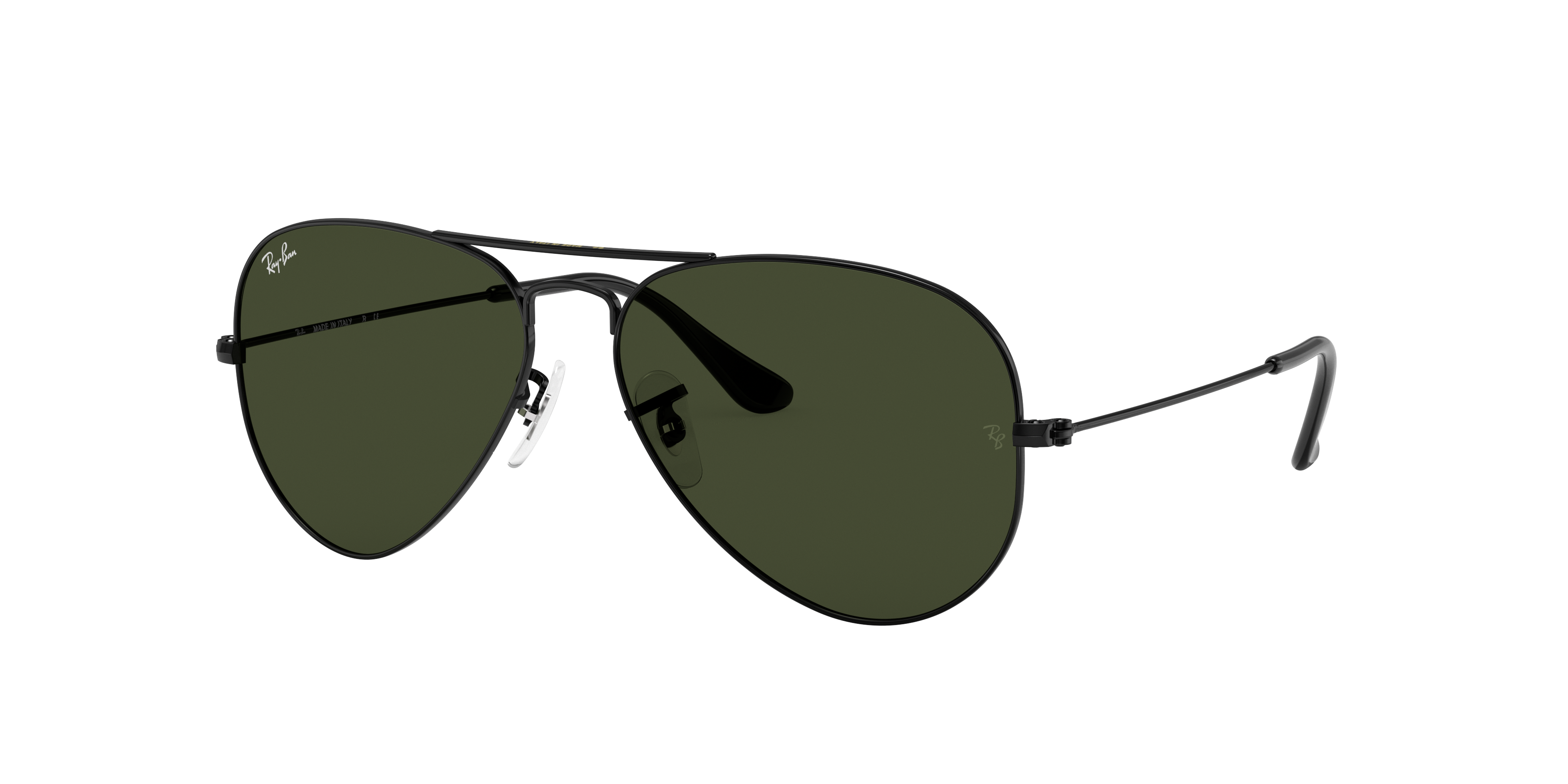 Ren Cirkel Fremsyn Aviator Classic Sunglasses in Black and Green | Ray-Ban®