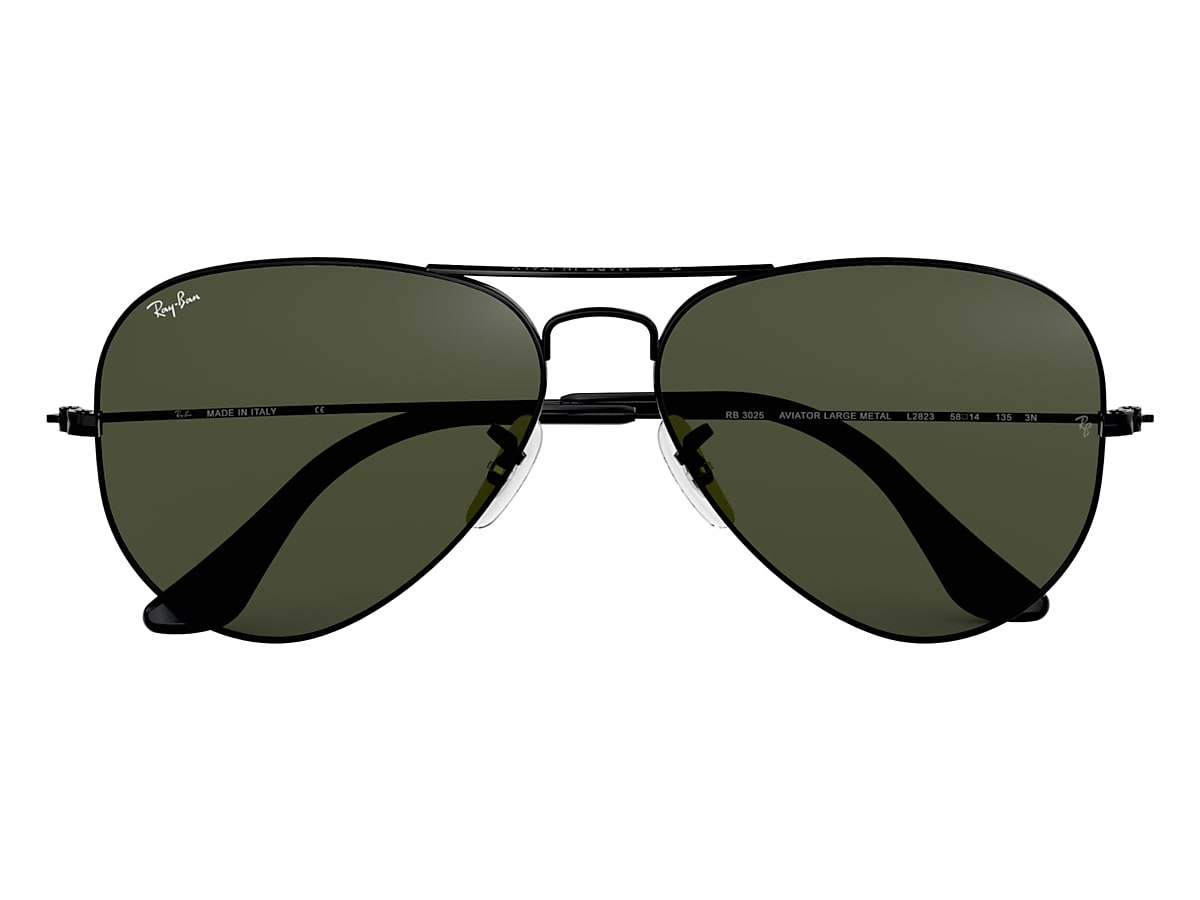 wol Afbreken Daar Aviator Classic Sunglasses in Black and Green - RB3025 | Ray-Ban® GB