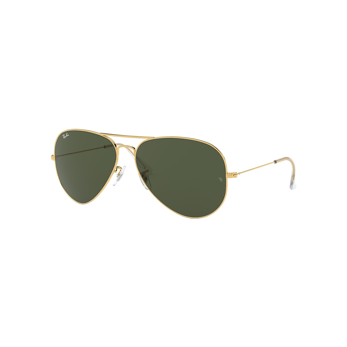 Aviator Large Metal Ii Sunglasses in Gold and Green | Ray-Ban®