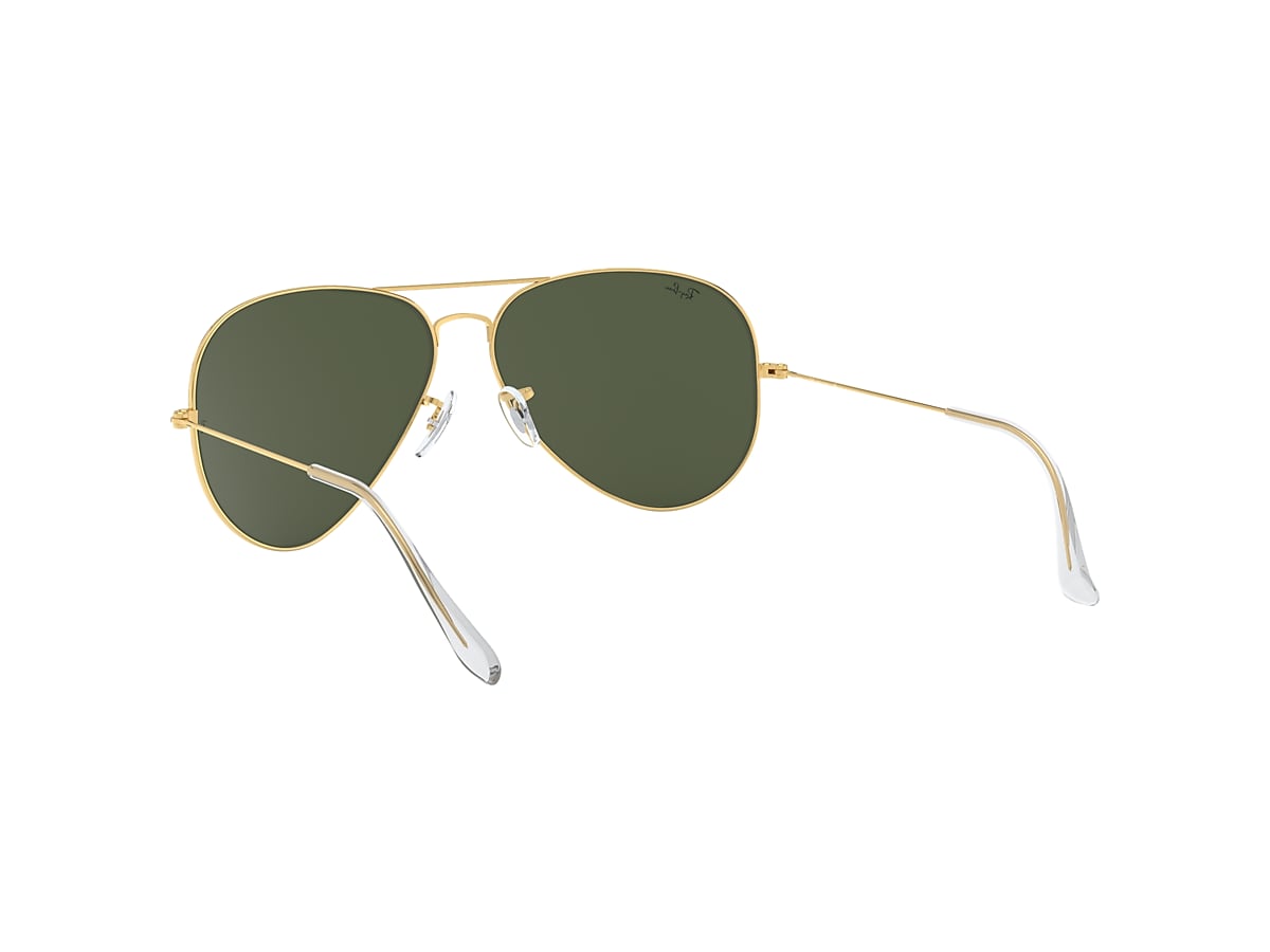 Ray-Ban Aviator Large Metal II Sunglasses Gold Frame Green Lenses 62-14