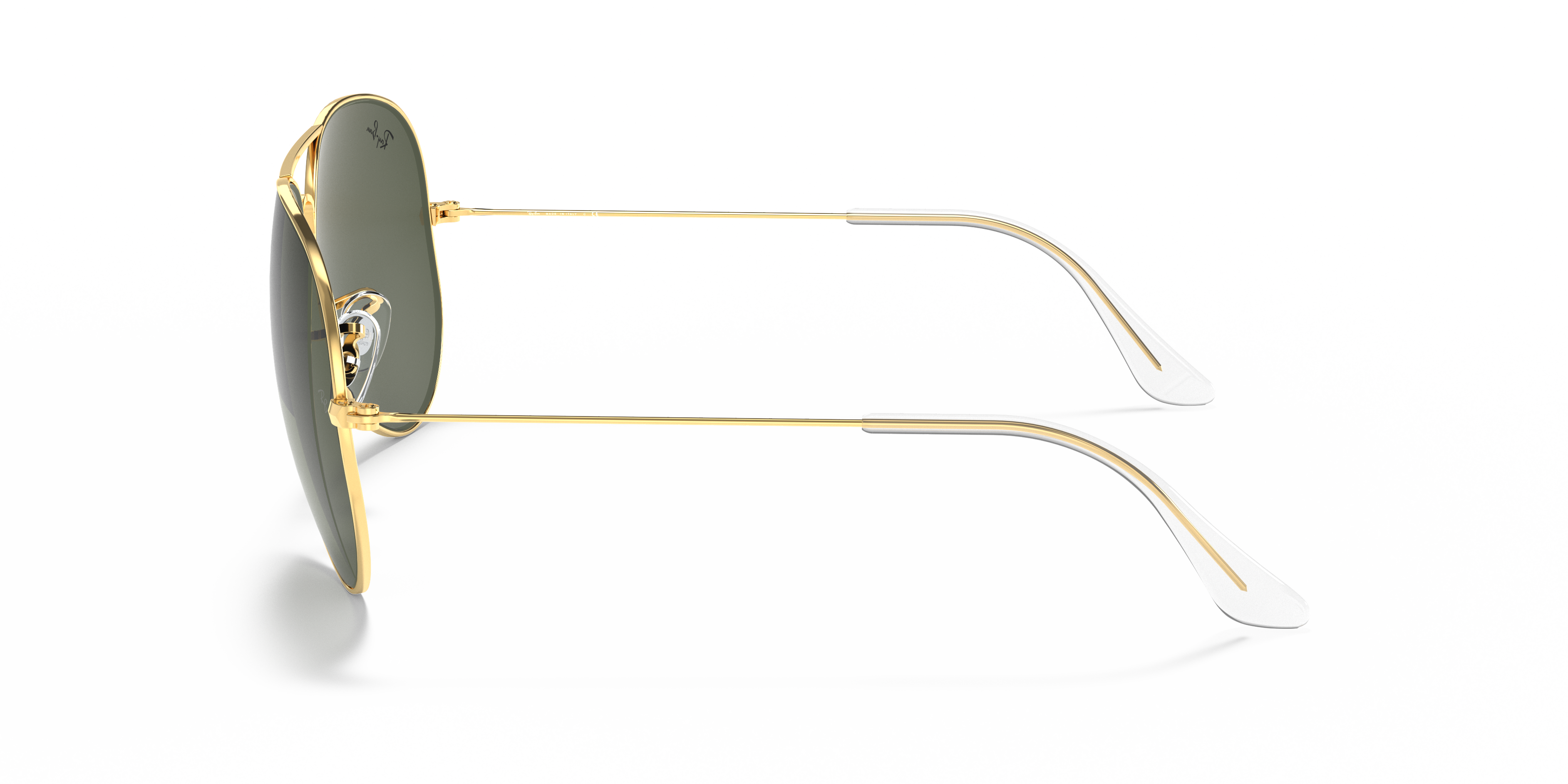 Aviator Large Metal Ii Sunglasses in Gold and Green | Ray-Ban®