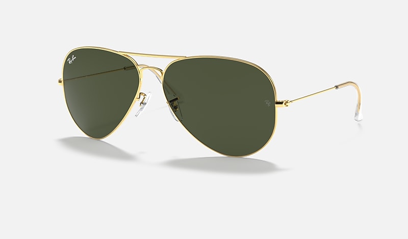 vriendelijke groet Sleutel paars AVIATOR LARGE METAL II Sunglasses in Gold and Green - RB3026 | Ray-Ban® US