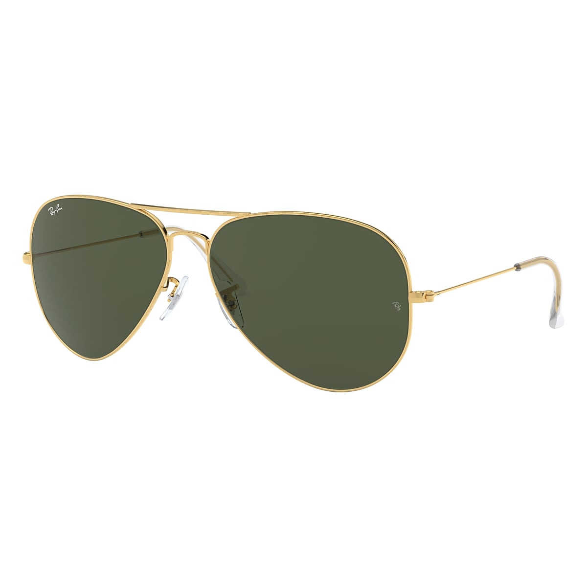 Aviator Large Metal Ii Sunglasses in Gold and Green | Ray-Ban®