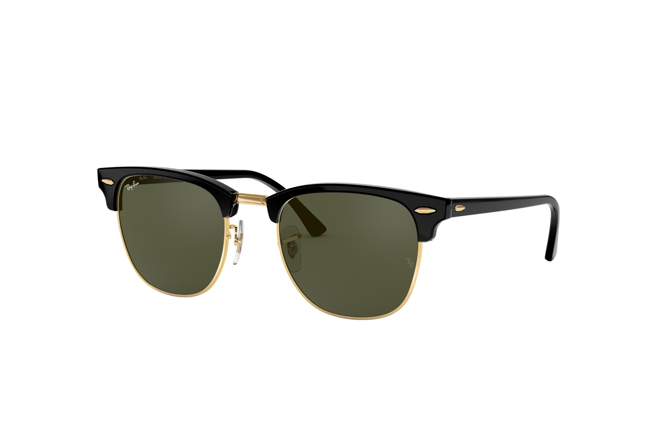 Clubmaster Classic Sonnenbrillen in Schwarz und Grün | Ray-Ban®