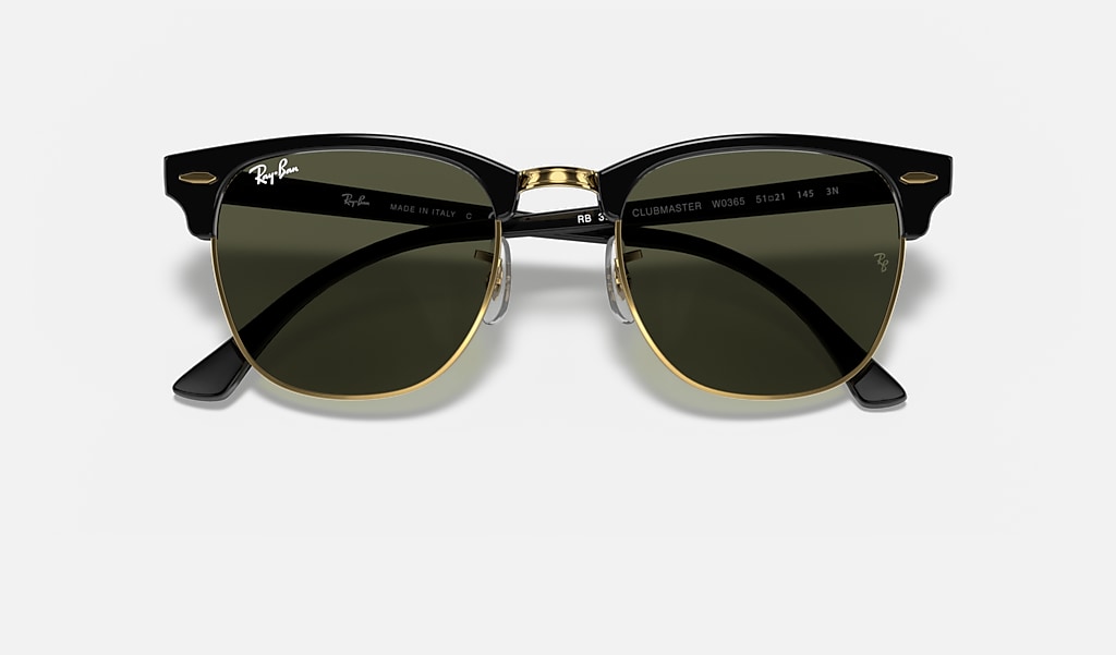 dik Oorlogszuchtig heks Clubmaster Classic Sunglasses in Black and Green | Ray-Ban®