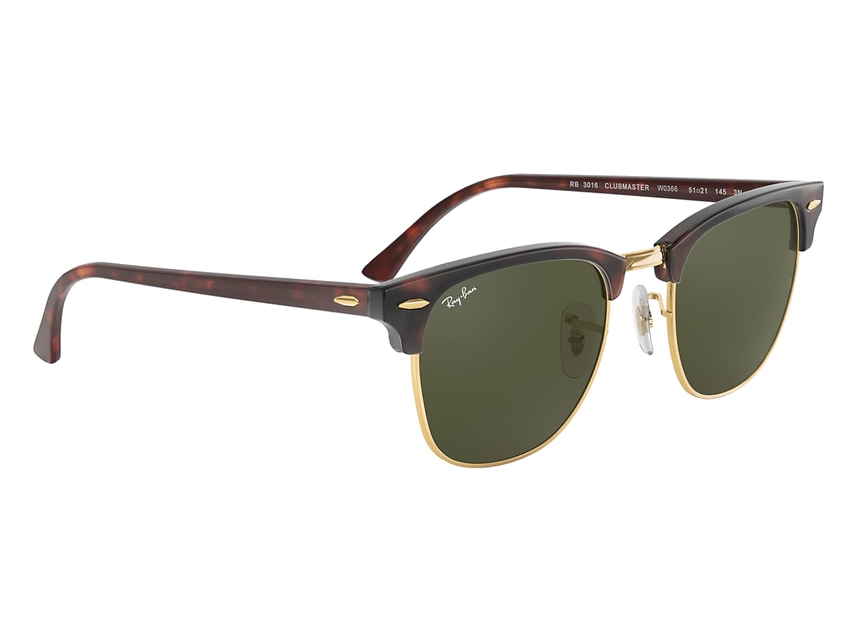 CLUBMASTER CLASSIC Sunglasses in Tortoise On Gold and Green - RB3016 | Ray- Ban® CA