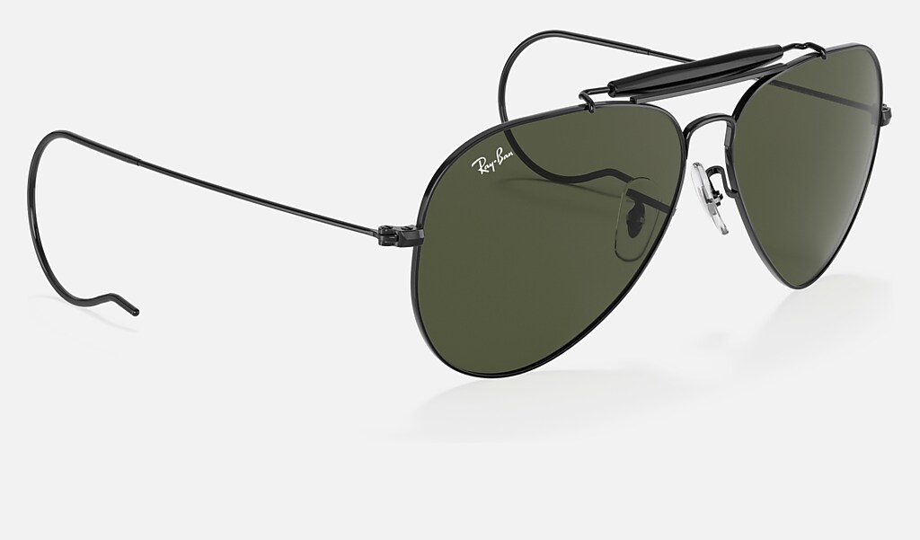 Outdoorsman Sunglasses in Black and Green - RB3030 | Ray-Ban® US