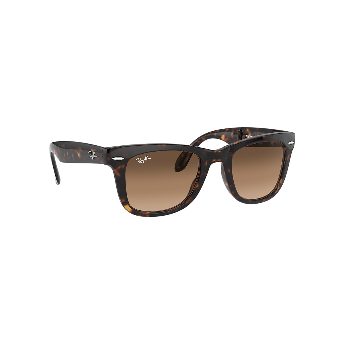 Wayfarer Folding Classic Sunglasses in Light Havana and Light Brown | Ray- Ban®